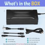 Xietongpo 54.6V 3A Charger for 48V 13S Lithium Li-ion Battery Pack, 48 Volt Universal Battery Charger with 3 pin XLR Connector, 5.5 * 2.5mm, 5.5 * 2.1mm Male Plug, 8mm 3 Prong Female Plug