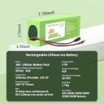 RANSYRI 36V 8Ah Universal Power Pack Rechargeable Battery with 42V 2A Adapter | 20A BMS & Waterproof Design(200-500W Systems)
