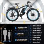 KETELES Electric Bike for Adults, AWD Ebike Dual Motor, 26'' Fat Tire Peak 4000W Ebikes with 48V 23AH Battery Hydraulic Brake ​​Electric Bicycle, 21 Speed Dirt Bikes UL Certified.