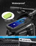 whale fall Bike Phone Frame Bag Waterproof, 3D Eva Hard Shell, Bike Phone Holder, Bicycle Top Tube Bag, Cycling Pouch with Rain Cover, Bike Accessories for Phones Under 7"