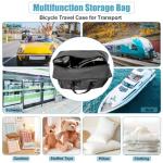 20 Inch Folding Bike Bag,Durable Folding Ebike Bags,Outside Waterproof Bike Bags,Portable Bike Transport Bag with Strong Webbing for Car Train Shipping Air Travel,Bike Accessories with Handlebar Case