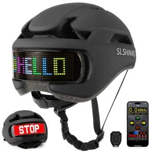 Smart Bike Helmet,Bicycle Helmet for Adults Teens with Personalized LED Lights,DIY Helmet with APP and Remote Control.(Men/Women)