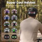 Smart Bike Helmet,Bicycle Helmet for Adults Teens with Personalized LED Lights,DIY Helmet with APP and Remote Control.(Men/Women)