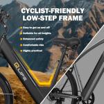 Qlife Cityone 2.0 Electric Bike for Adults,Up to 65Miles,28MPH,1200W Peak Motor 26" Ebike,499WH UL2849 Certified Battery Electric Commuter Bicycle with Front Suspension & 7-Speed Ebikes,B