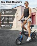 ANCHEER 14" Folding Electric Bike for Teens, 500W Max Motor, 22MPH City Ebike, Triple Shock Absorber, 48V 374Wh Battery, Brake Taillight, Cruise Control, Electric Bicycle for Adults, UL2849 Compliant