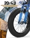 Qlife Racer Fat tire Electric Bike for Adults - 28MPH Mountain Ebike with Peak 1200W Brushless Motor, 499Wh Removable Battery, 20X4.0 Tire Step Over E-MTB with 7-Speed Black Classic