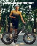 Qlife Racer Fat tire Electric Bike for Adults - 28MPH Mountain Ebike with Peak 1200W Brushless Motor, 499Wh Removable Battery, 20X4.0 Tire Step Over E-MTB with 7-Speed Black Classic