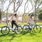 Heybike Cityscape Electric Bike 350W(Peak 500W) Electric City Cruiser Bicycle Up to 40 Miles 23MPH Removable Battery, 7-Speed and Dual Shock Absorber, 26" Electric Commuter Bike for Adults