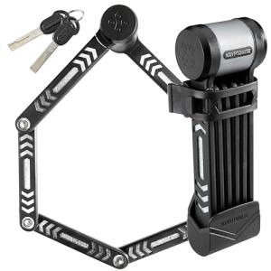 Kryptonite Kryptolok 685 Folding Bike Lock, Compact Lightweight High Security Anti-Theft Foldable Bicycle Lock with 2 Keys and Mount for E-Bikes Scooter Road Mountain Bikes, 85cm (33 in),Black