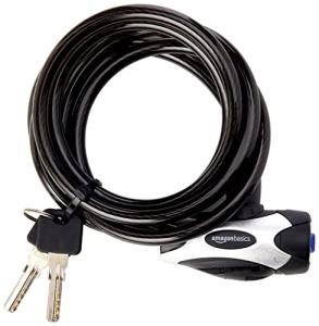 Amazon Basics Bike Cable Lock, 6 Feet, Black