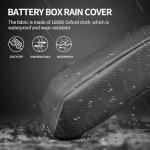 HUDAMZKY Ebike Battery Protective Bag Cover, Electric Bicycle 36V 48V 52V 60V Li-ion Battery Waterproof Dustproof Anti Mud Cover