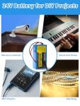 24V 5Ah Lithium Battery with 29.4V 1A Charger, 24 Volt Rechargeable Battery for DIY Projects