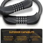Honszex Electric Scooter Lock, Bike Lock, Cable Lock with 5-Digit Combination, Double Cable Locks Anti-Theft 41 Inch for Electric Scooter, Electric Bike, Bicycle, Electric Scooter Accessories