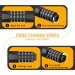 Honszex Electric Scooter Lock, Bike Lock, Cable Lock with 5-Digit Combination, Double Cable Locks Anti-Theft 41 Inch for Electric Scooter, Electric Bike, Bicycle, Electric Scooter Accessories