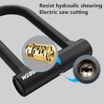 Bike U Lock with 5ft Security Cable 17mm Shackle, Bike Lock with 3 Keys and Mounting Bracket, Bicycle U-Locks Perfect for Road, Mountain, and Electric Bikes,Bicycle Lock