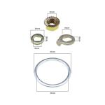 Create idea 1 Set E-Bike Hub Motor Nuts Bike Safety Washers Electric Bicycle Wheel Lock Nuts Motor Axle Bolt Screw for 750W-1500W Motors with 14mm Shaft