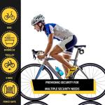 Bike Cable Lock 6FT Long, 4 Digit Resettable Combination Lock, Heavy Duty Steel Cable with Waterproof Vinyl Coating Anti Theft Security Lock for Road Bike E-Bike Scooter Fence Gate Toolbox