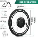 Voilamart Electric Bicycle Conversion Kit 48V 1000W Ebike 26" 135mm Rear Hub Motor Wheel Kit E-Bike Conversion Kit for Turn Pedal Bike into Ebike (Black_26IN_Rear_Wheel (Battery Not Inclued))