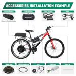 Voilamart Electric Bicycle Conversion Kit 48V 1000W Ebike 26" 135mm Rear Hub Motor Wheel Kit E-Bike Conversion Kit for Turn Pedal Bike into Ebike (Black_26IN_Rear_Wheel (Battery Not Inclued))