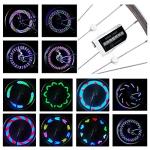 DAWAY LED Bike Wheel Lights - A12 Waterproof Cool Bicycle Tire Light (2 Pack), Safety Spoke Lights for Kids Adults Boys Girls Christmas Gifts, 30 Fun Bright Patterns, Auto & Manual Dual Switch