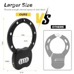 TCMOT Bike Locks Heavy Duty Anti Theft, Combo Bike U Lock, 4-Digit Resettable Combination Bicycle Lock, Large U Shaped Ebike Lock for Electric Bike, Escooter, Motorcycle,Door