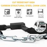 INTEKIN Anti-Theft Heavy Duty Bike Lock, 4FT, Black, Key Lock, Portable, Wide Application