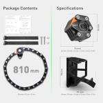 Lambolt Electric Scooter Lock - Heavy Duty Anti-Theft Folding Combination Bike Lock for Ebike | Compact Alloy Steel Security Chain Lock with Mounting Bracket