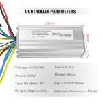 24V 36V 48V Ebike Controller Kit 25A 500W Brushless Motor Controller and Ebike LCD Display with Thumb Throttle 2in1 Electric Bike Motor Controller Electric Bicycle Speed Controller Scooter Controller
