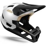 OutdoorMaster Full Face Mountain Bike Helmet for Men & Women-Two Removable Chin Pad Mountain Bike Helmet Grizzly, Ventilation Lightweight Racing Downhill DH BMX MTB Helmet (Pearl White, Large)