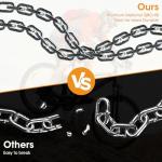 eMjollRay E-Scooter Lock,E-Scooter Chain Lock with 2 Keys,2.62 ft Heavy Duty Anti-Theft Bike Chain Lock,Security Chain Links Lock for E Scooters,Bikes,Motorcycle,Gates(6mm Thick)