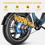 Heybike Ranger S Electric Bike for Adults, Foldable 1400W Peak Motor Ebike, 20" x 4.0" Fat Tire Step-Thru Electric Bicycle, 48V 14.4AH Removable Battery Commuter E Bike, 7-Speed Hydraulic Fork