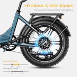 Heybike Ranger S Electric Bike for Adults, Foldable 1400W Peak Motor Ebike, 20" x 4.0" Fat Tire Step-Thru Electric Bicycle, 48V 14.4AH Removable Battery Commuter E Bike, 7-Speed Hydraulic Fork