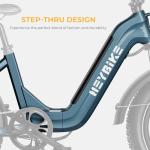 Heybike Ranger S Electric Bike for Adults, Foldable 1400W Peak Motor Ebike, 20" x 4.0" Fat Tire Step-Thru Electric Bicycle, 48V 14.4AH Removable Battery Commuter E Bike, 7-Speed Hydraulic Fork