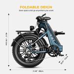 Heybike Ranger S Electric Bike for Adults, Foldable 1400W Peak Motor Ebike, 20" x 4.0" Fat Tire Step-Thru Electric Bicycle, 48V 14.4AH Removable Battery Commuter E Bike, 7-Speed Hydraulic Fork
