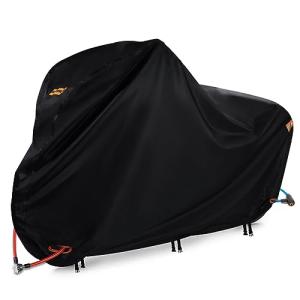 Ebike Cover, 420d Oxford Outdoor Bike Cover, Durable Ripstop Lock Holes & 3 Buckles for Ebike Touring Mountain Bike up to 75 inch (L*W*H: 75" x 31" x 40")