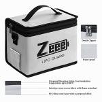 Zeee Fireproof Explosionproof Large Capacity Battery Storage Guard Pouch for Lipo Charge & Storage (8.46 x 6.5 x 5.71 in)