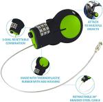 Lewis N. Clark Cable Luggage Lock | TSA Approved | Travel Or Bike Lock | Set Your Own Combination | 30-inch Retractable Steel Cable | Green