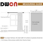 DWCN Brown Blackout Curtains 84 inches Length - Ombre Damask Patterned Back Tab/Rod Pocket Window Drapes with Tiebacks Thermal Insulted Curtains for Bedroom/Living Room, 2 Panels, W52 x L84