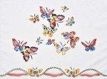 GOHD - 3pcs Kitchen Curtain/Cafe Curtain Set, Air-Brushed by Hand of Flying Butterfly Design (Swag & 36" Tiers Set)
