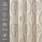 Elegant Comfort Luxurious Beautiful Curtain Panel Set with Attached Valance and Backing 54" X 84 inch (Set of 2), Beige