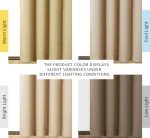 NICETOWN Living Room Completely Shaded Draperies, Privacy Protection & Noise Reducing Ring Top Drapes, Black Lined Insulated Window Treatment Curtain Panels(Biscotti Beige, 2 Pieces, W52 x L84)