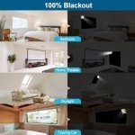 100% Blackout Curtains for Bedroom, Portable DIY Window Blinds, No Drill Window Shades & Blackout Blinds with Stickers & Tabs for Baby Nursery, Travel, Dorm Room (118" x 57")