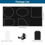 100% Blackout Curtains for Bedroom, Portable DIY Window Blinds, No Drill Window Shades & Blackout Blinds with Stickers & Tabs for Baby Nursery, Travel, Dorm Room (118" x 57")