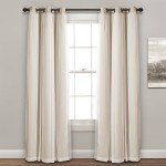 Lush Decor Sheer Grommet Curtains With Insulated Blackout Lining, Window Curtain Panels, Pair, 38"W x 84"L, Wheat - Curtain With Sheer Overlay, Elegant Blackout Curtains for Bedroom