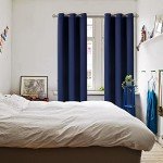 BGment Blackout Curtains 84 inches Long - Grommet Thermal Insulated Room Darkening Window Curtains for Bedroom, Set of 2 Panels (42 x 84 Inch, Navy Blue)