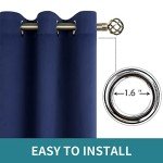BGment Blackout Curtains 84 inches Long - Grommet Thermal Insulated Room Darkening Window Curtains for Bedroom, Set of 2 Panels (42 x 84 Inch, Navy Blue)