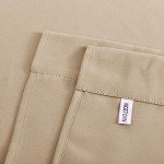 NICETOWN Blackout Room Darkening Curtain - Tie Up Shade Blind Bathroom Window Covering for Living Room (Biscotti Beige, Rod Pocket Panel, 46 inches W x 63 inches L)