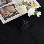 PONY DANCE Short Blackout Curtains 45 inch Long - Thermal Insulated Black Curtains for Bathroom/Kitchen/Bedroom, 42 Wide by 45 Inches Length, Black, 2 Panels