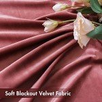 MIULEE Dusty Rose Pink Velvet Curtains Thermal Insulated Blackout Curtain Drapes for Bedroom Living Room Darkening 84 Inches Long Curtains Panels Rod Pocket Set of 2