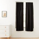 Amazon Basics Portable Blackout Curtain Shade with Suction Cups, 50" x 78", 2-Pack, Black